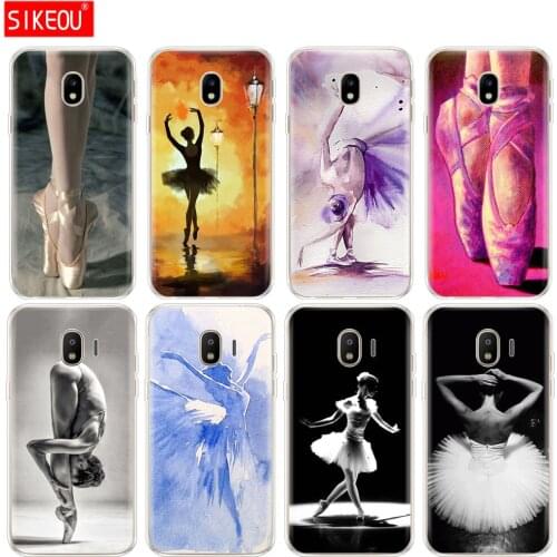 Silicone cover phone case for Samsung Galaxy J3 J5 J7 2017 J330 J530 J730 PRO j2 2018 Ballet Ballerina Dancer Shoes