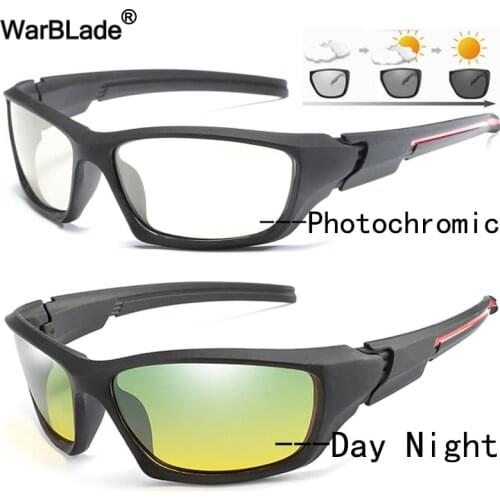 WarBlade 2020 New Men Polarized Photochromic Sun glasses Night Vision Glasses Day Night Driving Anti-glare Goggle Sunglasses
