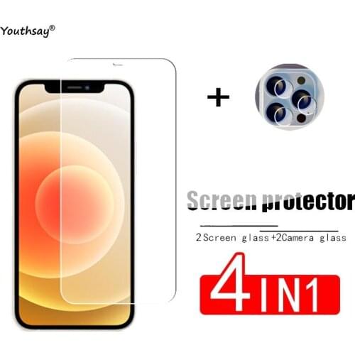 2Pcs Glass For iPhone 13 Pro Tempered Glass For iphone 13 12 Pro Max mini Screen Protector Camera Lens Film For iPhone 13 Pro