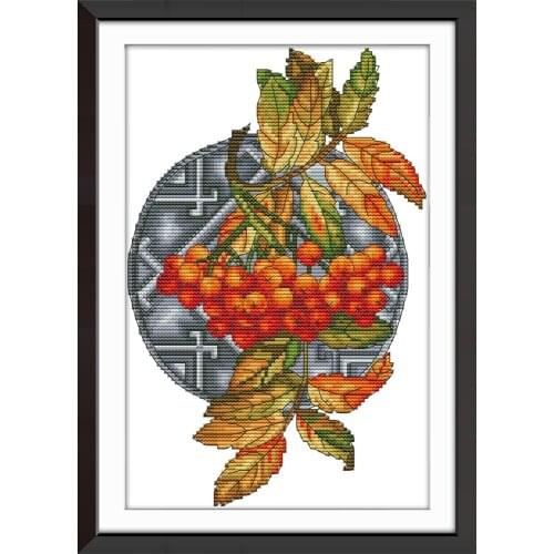 Everlasting Love Berry Chinese Cross Stitch Kits Ecological Cotton Clear Printed 14CT 11CT DIY Christmas Gift Wedding Decoration