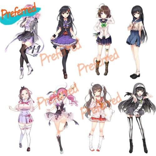 High Quality Lovely Japanese High School Girl Pvc Anime Sticker for Car Bike Motorcycle Laptop Wall Sticker Decals