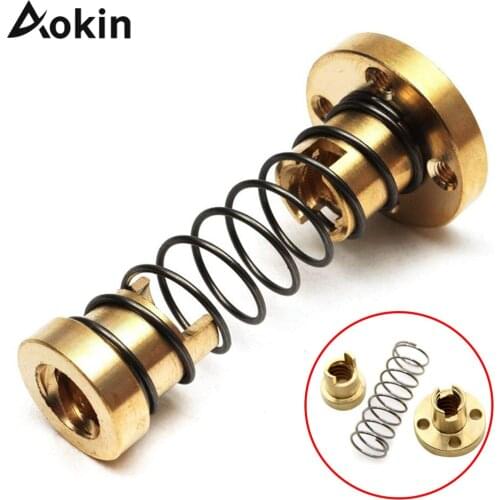 Parts of 3D Printer T8 Anti Backlash Mola Porca For Lead 2mm/4mm/8mm Acme rod with threaded DIY Lead Bolts For 3D Printer