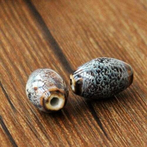 10pcs/lot 20*13mm Oval Shape Ceramic Beads DIY/handmade Porcelain Loose Beads 2.5mm Hole Beads for Jewelry Making Finding