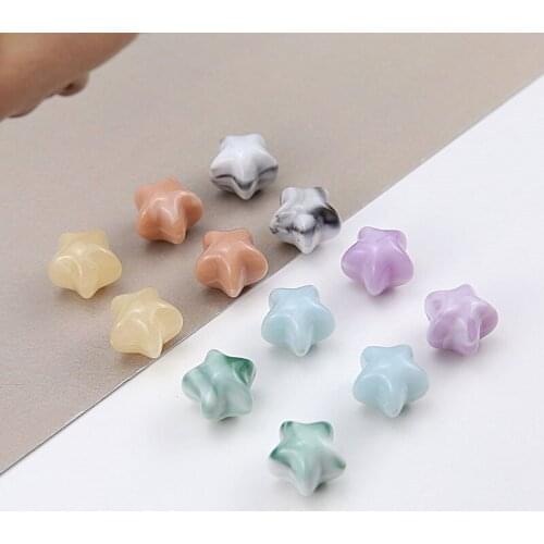 10p Statement Star Earrings for Women Hair Accessories Design Fresh Single Hole Resin New Ethnic pendant Diy Jewelry Making