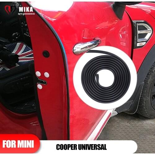 3M/ 5M For Mini Cooper Universal Car Door Edge Scratch Protection Strip Rubber Bumper Vehicle Guards Trim Styling Decoration