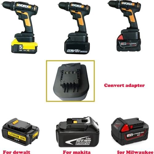 Power Tool Converter Adapter for Makita 18V for milwaukee for dewalt 18 20V Battery to WORX 20V 4-Pin old orange tool use