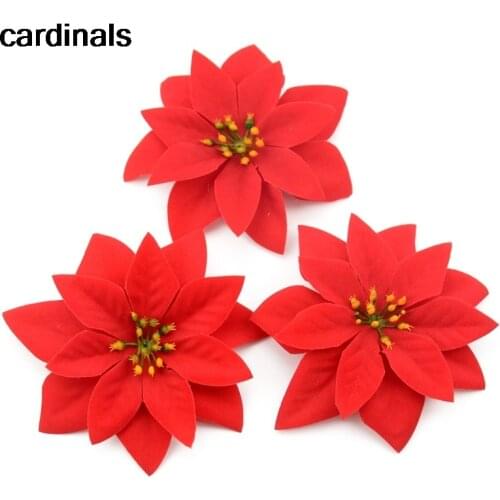 10/30/100pcs Large Silk Artificial Rose Flower Head Flannel For Home Wedding Decoration Scrapbook DIY Christmas Tree Accessories