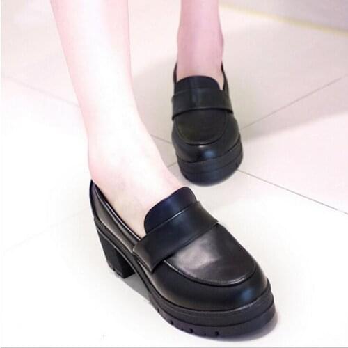 Uniform Shoes Uwabaki Japanese JK Women Girls School Students Lolita Shoes Black Red Beige Cosplay Shoes for Adult
