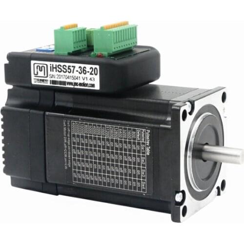 IHSS57-36-20 NEMA23 2Nm 283oz.in Integrated Closed Loop Stepper Motor Driver 36VDC 2000rpm Automation Special Use Motor