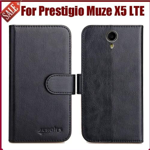 Hot Sale! Prestigio Muze X5 LTE Case New Arrival 6 Colors High Quality Flip Leather Protective Cover Phone Bag