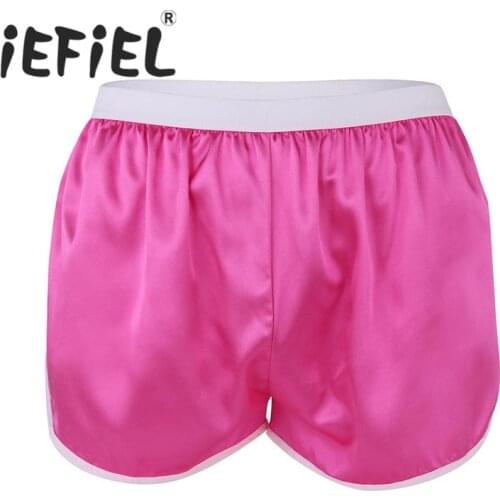 IEFiEL Newest Sexy Gay Men Lingerie Fashion Solid Casual Shorts Summer Beach Shorts Boxer Lounge Underwear Underpant