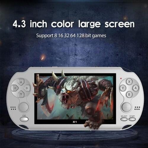 X1 4.3-inch Game Console Nostalgic Classic Dual-Shake Game Console 8G Built-in 10,000 Games