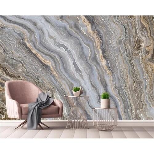 Customized 3d photo wallpaper abstract landscape stone pattern golden marble sofa background wall living room mural wallpapers
