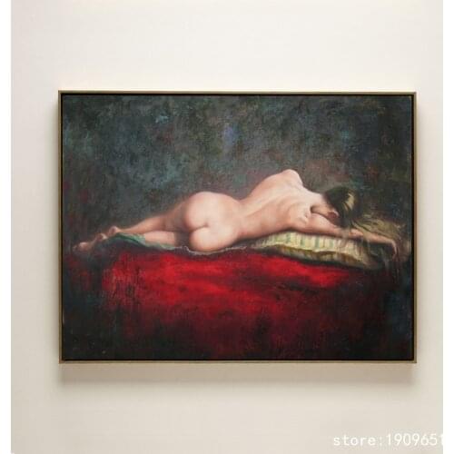 No frame classical figures nude art woman naked oil painting canvas printings printed on cotton wall art decoration picture