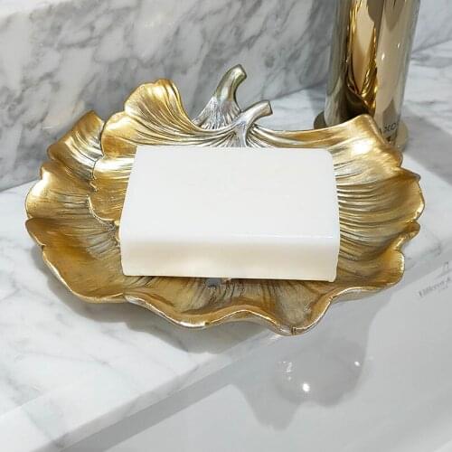 Creative Leaves Resin Soap Box Bathroom Soap Holder Dish Storage Plate Tray Bathroom Shower Supplies Bathroom Rack Soap Box