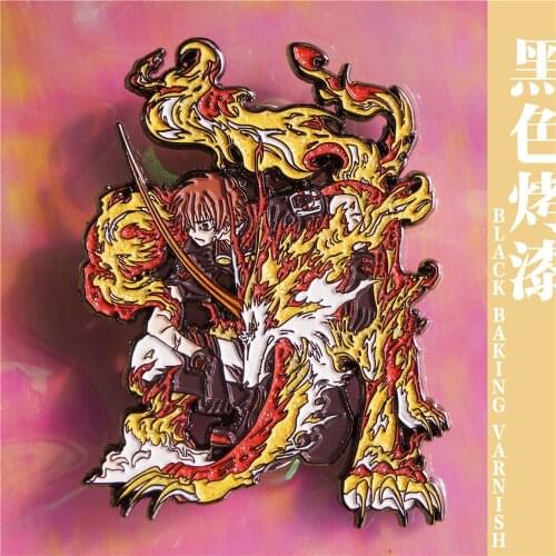 Limited Yuri Anime Card Captor Sakura Li Syaoran Metal Badge Brooch Pin Bag Accessories Collection Creative Cosplay Gift Hot C