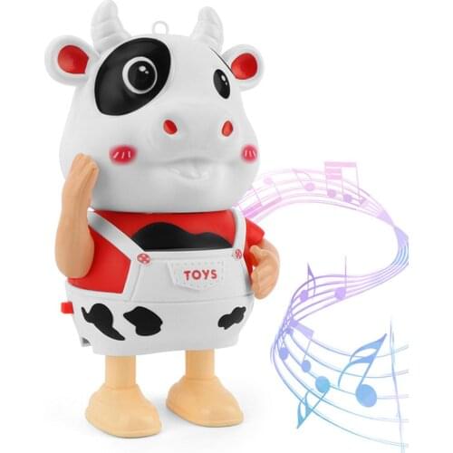 Cartoon Cute Milk Cow Musical Electric Glowing Dancing Singing Children Gift Toy Early Education Toys For Children Birthday Gift