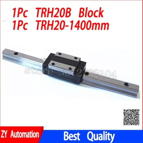 New linear guide rail TRH20 1400mm long with 1pc linear block carriage TRH20B or TRH20A CNC parts