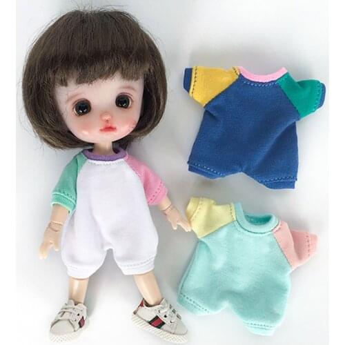 New Doll Clothes, ob bjd Pajanas bodysuit Shirt for ob11,obitsu 11,holala,1/12bjd doll clothes accessories for dolls