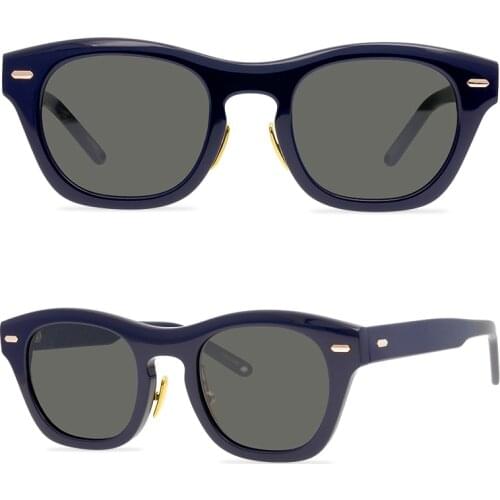 New round square sunglasses acetate frame nylon lens for men and women