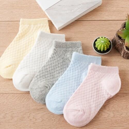 0-3Y Babys Socks Solid Color Comfortable Mid Calf Socken Baby Girls Boys Breathable Cotton Soft Newborn Infant Socks