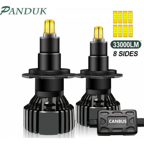 PANDUK H7 LED H4 H11 33000LM 110W Canbus Car Headlight Bulb LED H8 HB4 HB3 9005 9006 D1S D2S H1 LED lamp Fog lights 6000K 12V