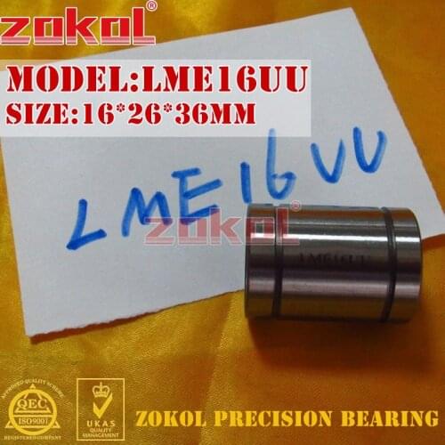 ZOKOL LME16 UU bearing LME16UU European standard linear motion bearing 16*26*36mm