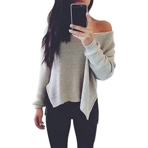 Casual Sweater Women 2019 v-neck Loose Solid Color Europe America Autumn And Winter Long Sleeves Clothes Women Vestidos MMY76146