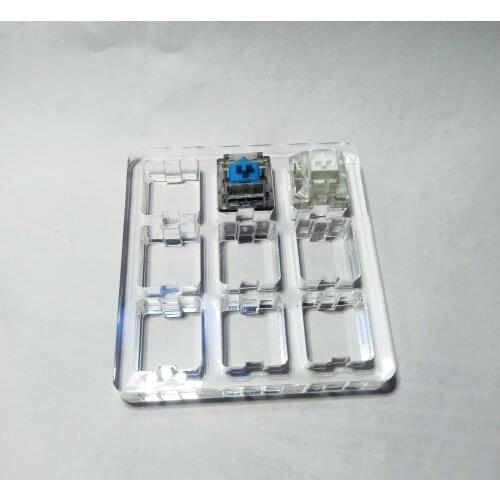 Acrylic Switch Tester for Cherry Kailh Outemu Gateron Switches Mechanical Keyboard Lubrication Switch 4 6 9 12 16 Holes Option