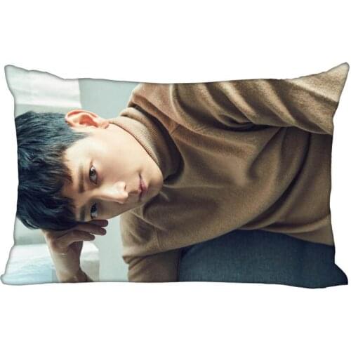 New Arrival Custom Kang Dong Won Satin Pillowcase 35x45cm (one side) Printed Zipper Pillow Cover Custom your image gift