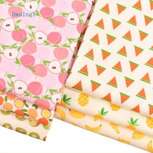 Fruit Series,Printing,Twill Cotton Fabric For Sewing Patchwork DIY,Quilting Cloth Fat Quarters Baby Doll Material,Half Meter