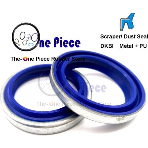 Scraper DKBI seal ID=35/40/45 Dust ring double lips hydraulic cylinder industry Polyurethane PU/ Metal ring steel rubber Wiper
