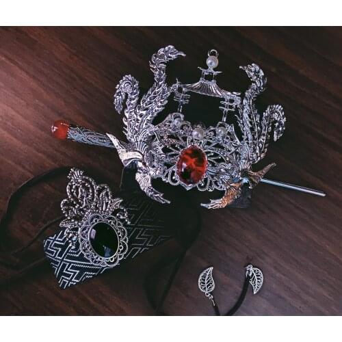 Ancient Chinese Headdress Retro Hair Crown Vinbtage Warrior Swordsman Cosplay Headwear Hanfu Hair Accessories