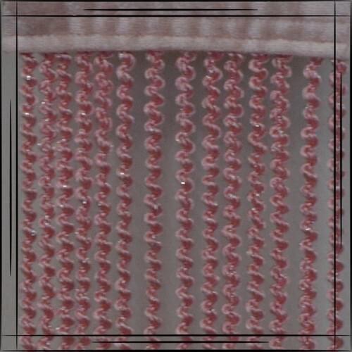 Gülpınar Curtain Pink Silver Lurex Curling Rope Curtain
