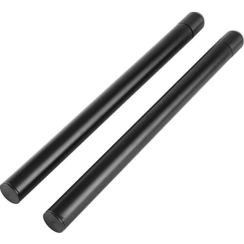 1 Pair Universal 7/8" 300mm Motorcycle Handlebar Tubes Clip-on Replacement Accessory Black