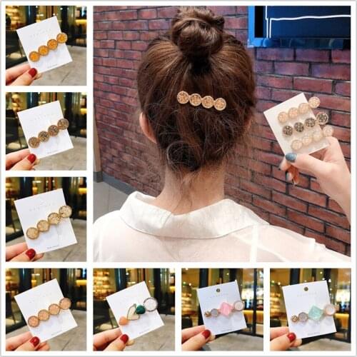 1Pc Fashion Shining Hairpins Crystal Shiny Rhinestones Pearl Hair Clips for Women Styling Tool Hairgrip Diamond Hair Accessories