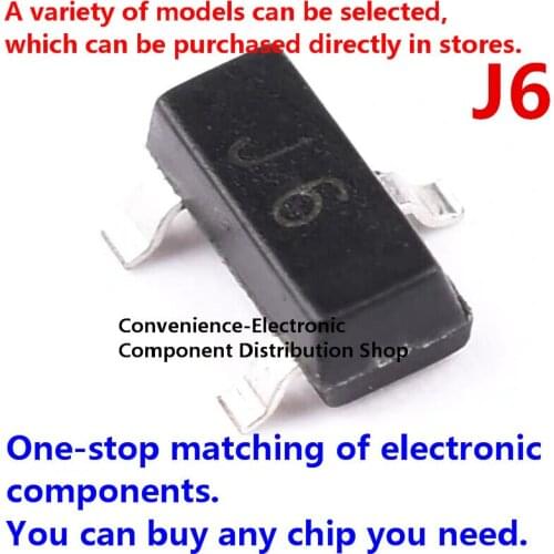 100PCS/PACK MMBT9014 SMD S9014 screen printed J6 SOT-23 45V/100mA chip triode NPN low power transistor IC