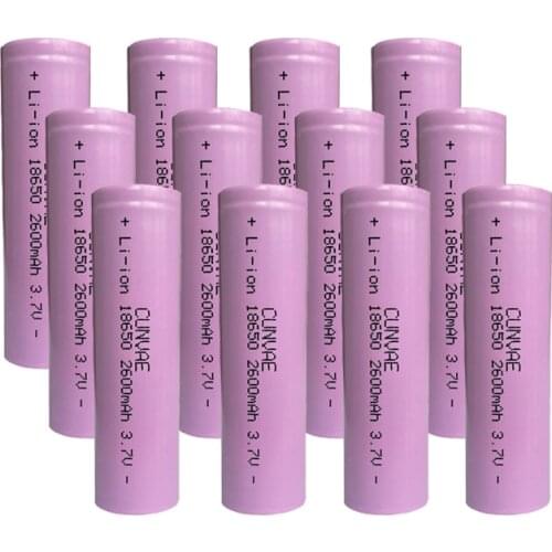 12pcs New Original ICR18650 NCR18650 3.7 v 2600 mah Lithium Rechargeable Battery 18650 For Flashlight batteries power bank