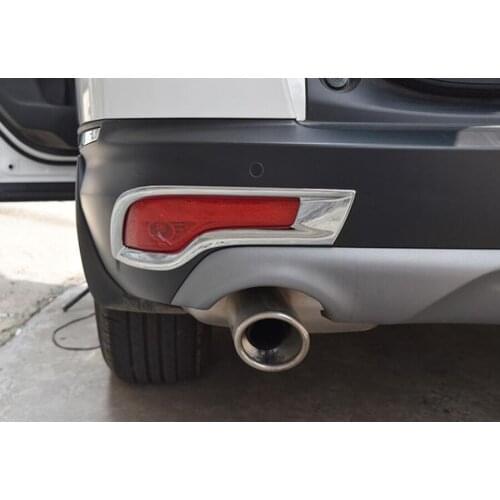 2pcs/set Chrome ABS Car Rear Fog Light Lamp Cover Trim Sequins Bezel Stickers For Honda CRV 2017 2018 Chromium Styling