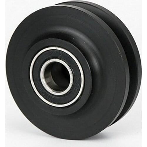 New Arrival Black 4Pc Sliding Barn Wooden Door Wheel Closet Hardware Track Roller Window Home Improvement Wheel