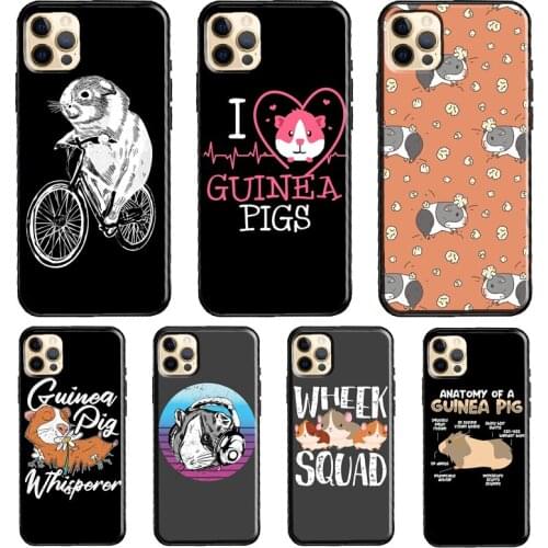 Cartoon Guinea Pig Silicone Case For iPhone XR X XS MAX SE 2020 6S 7 8 Plus 12 Mini 11 Pro Max Shell Cover