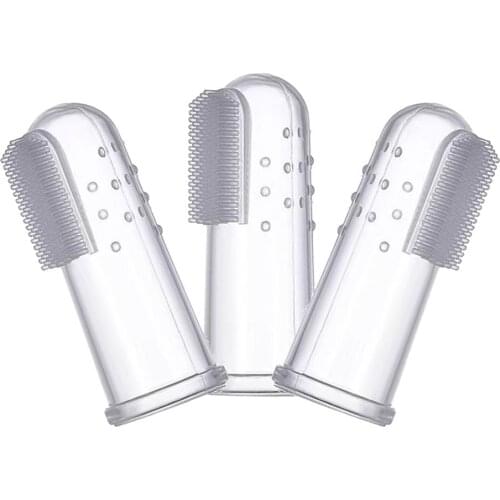 Baby Finger Toothbrush Silicon Toothbrush+Box Children Teeth Clear Soft Silicone Infant Tooth Brush Rubber Cleaning Baby Brush