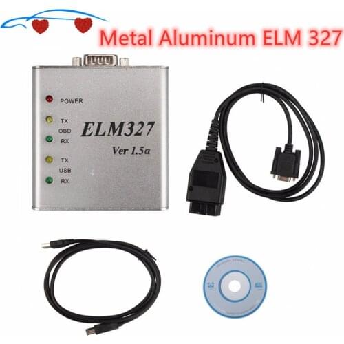 ELM327 USB Metal Aluminum ELM 327 Metal Case Elm 327 USB V1.5/V1.5a Support All OBD2 OBDII Protocols Auto Car Diagnostic Scanner