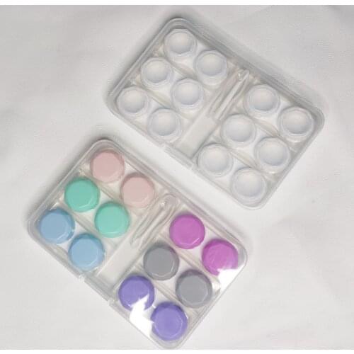 Fruit Color 6pairs Contact Lens Cases Set Fashion Lens Box Convenient Contact Lens Case Container For Outdoor CA3216