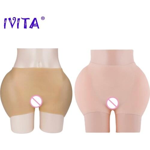 IVITA Artificial Silicone Fake Vagina Underwear Shorts Panties for Crossdresser Transgender Drag-Queen Shemale Buttock Underwear