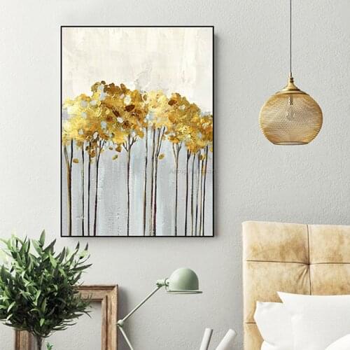 Canvas painting acrylic oil gold painting modern abstract Wall art Pictures For Living Room Home Decor caudros decoracion110