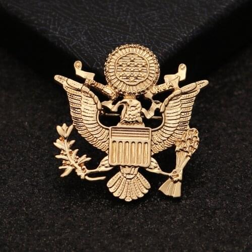 I-Remiel New Retro Mens Classic Eagle Badge Brooch Pin Jewelry Angle Wing Brooches for Women Shirt Collar Accessories Wholesale