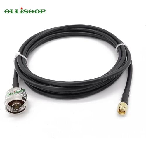 SMA Male to N Male Low Loss LMR195 Coaxial Cable Jumper connector for 4G LTE Wireless Router Gateway Cellular ADS-B Radio
