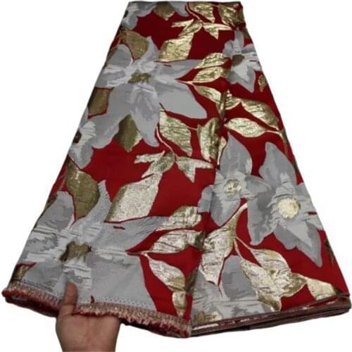 Red Latest High Quality African Nigerian Jacquard Swiss Organza Tulle Lace Fabric Embroidery Guipure Party Prom Dress 5 Yard