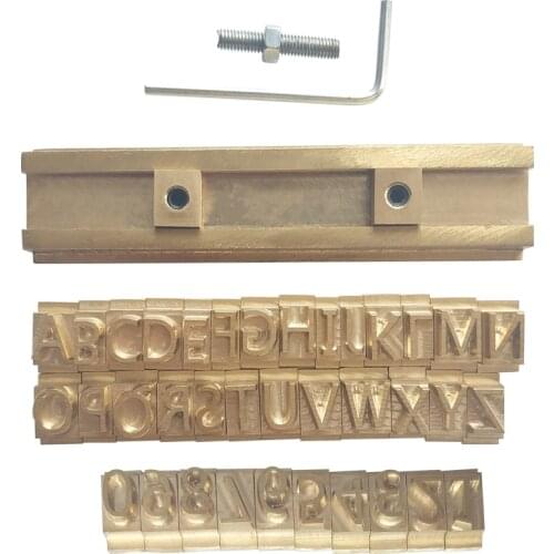 Diy T style metal brass hot stamping letters alphabets numbers symbols for cake leather stamp molds